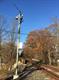 Figure 3. Example of CCTV surveillance equipment on rail right-of-way in Brunswick, ME Image Credit: Volpe Center